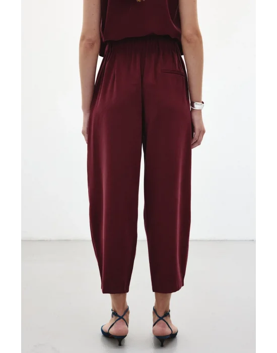 Şalvar Kesim Pantolon - Bordo