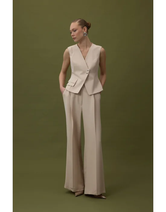 Sofia Palazzo Pantolon - Bej