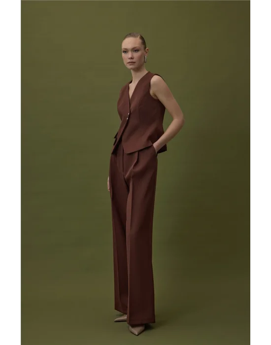 Sofia Palazzo Pantolon - Kahve