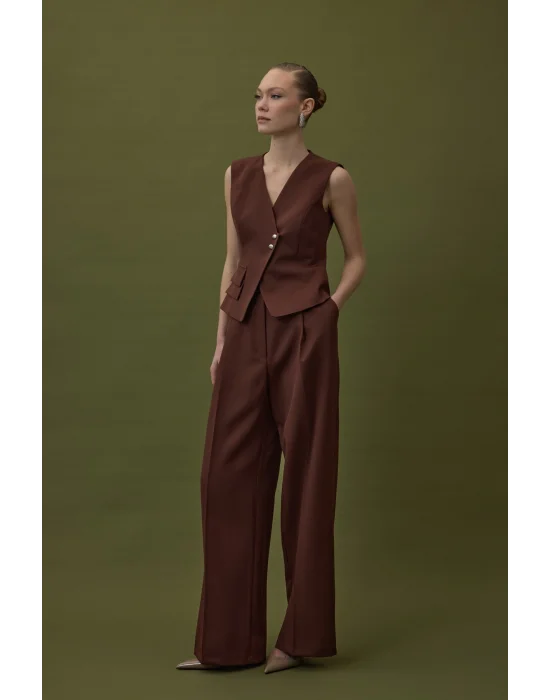 Sofia Palazzo Pantolon - Kahve