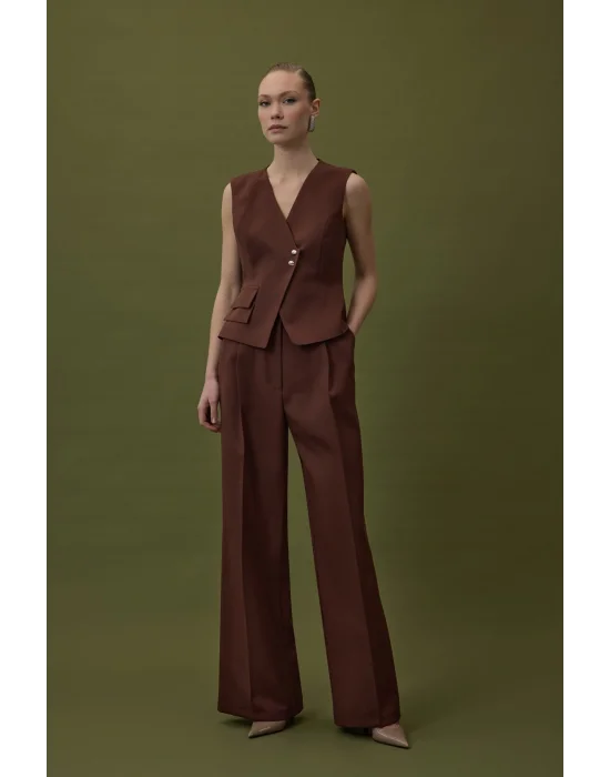 Sofia Palazzo Pantolon - Kahve