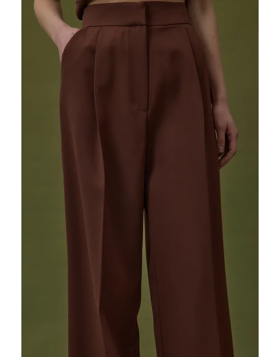 Sofia Palazzo Pantolon - Kahve