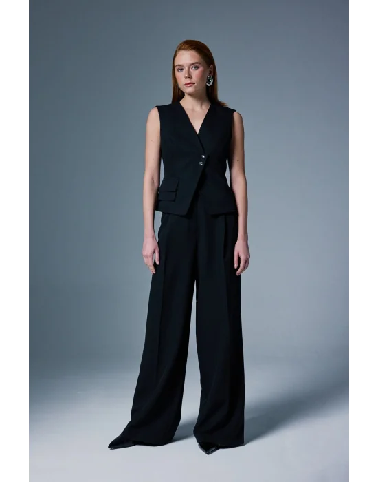 Sofia Palazzo Pantolon - Siyah