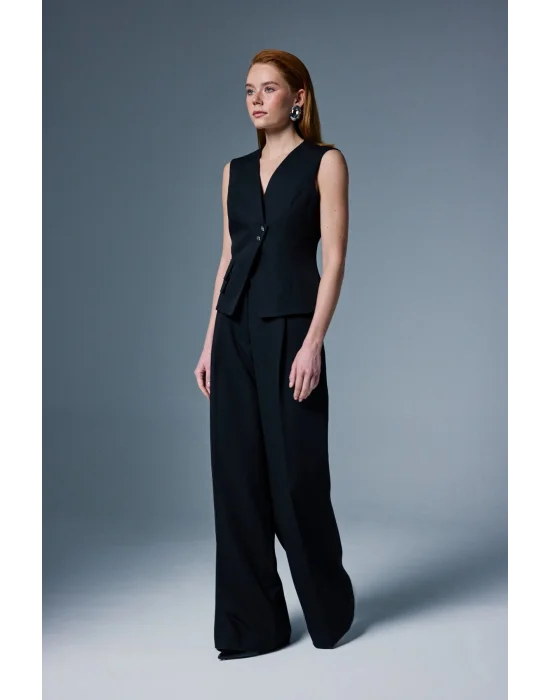 Sofia Palazzo Pantolon - Siyah