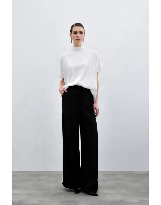 Yarasa Kol Salaş Bluz - Ekru