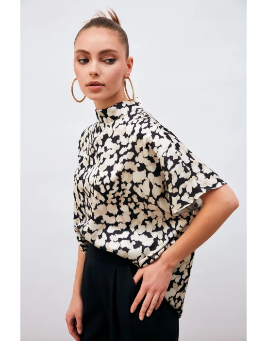 Yarasa Kol Salaş Bluz - Siyah