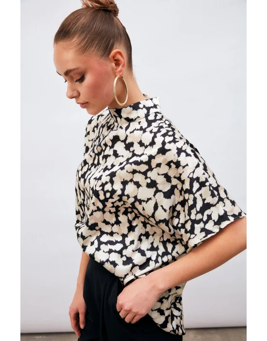 Yarasa Kol Salaş Bluz - Siyah