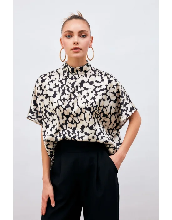 Yarasa Kol Salaş Bluz - Siyah