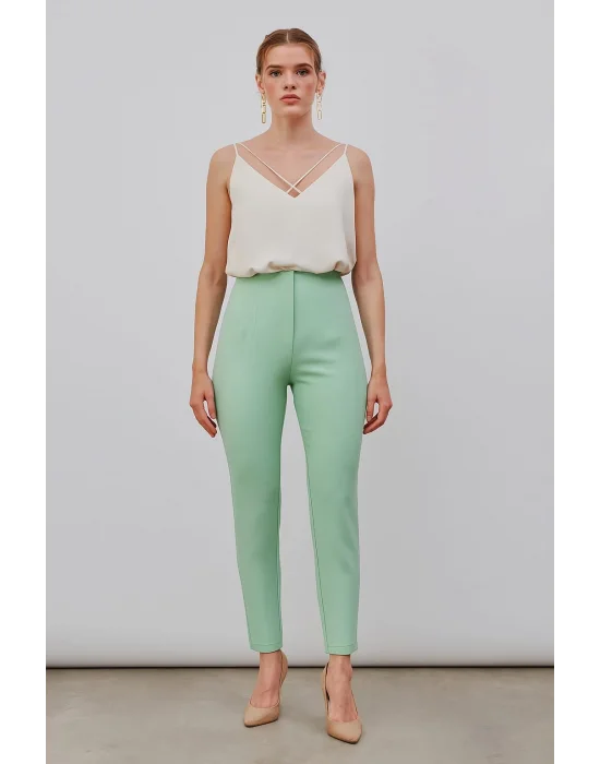 Yüksek Bel Pantolon - Çağla Yeşili