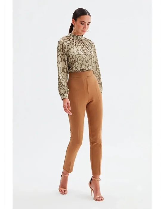 Yüksek Bel Pantolon - Camel