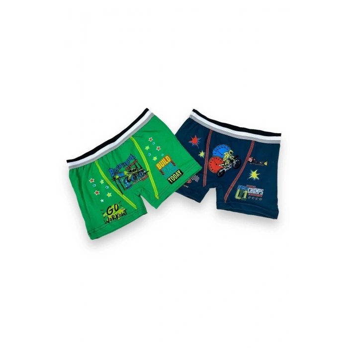 Karışık Renkler Erkek Çocuk Boxer 5li