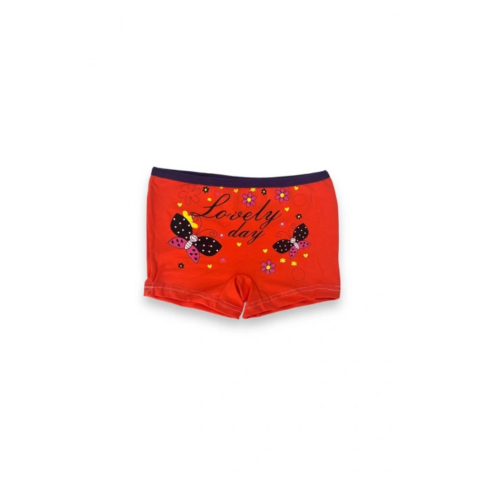 Karışık Renkli Kız Çocuk Boxer 6lı