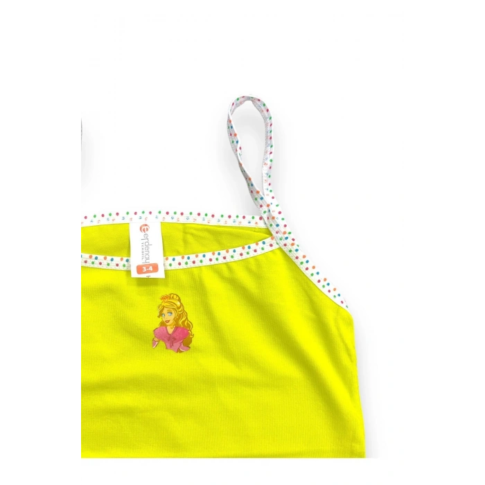 Karışık Renklerde İp Askılı Kız Çocuk Atlet 3lü