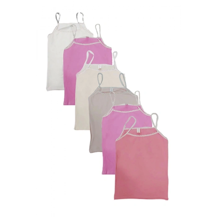 Renkli Kız Çocuk Atlet 6lı