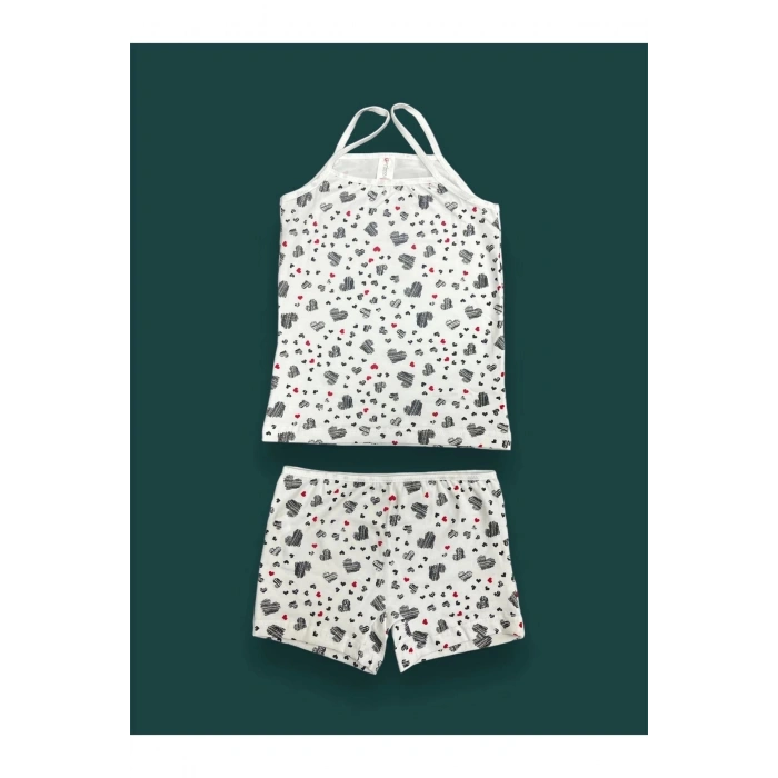 Kız Çocuk Atlet Boxer Takımı Pamuklu 6lı Paket