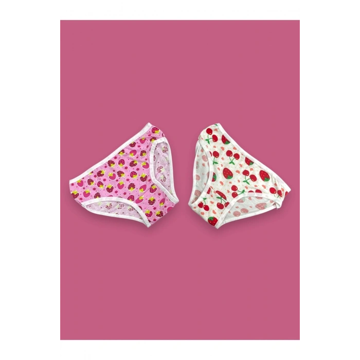 Karışık Renkli Desenli Kız Çocuk Külot 6lı