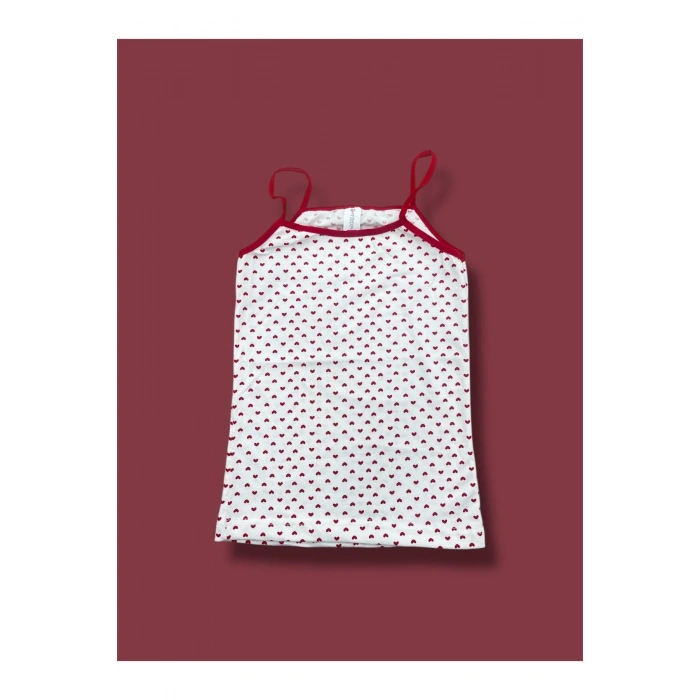 Karışık Desenli Kız Çocuk Atlet 3lü