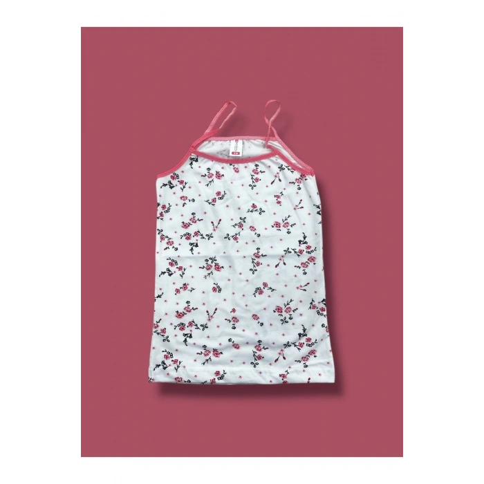 Karışık Desenli Kız Çocuk Atlet 3lü