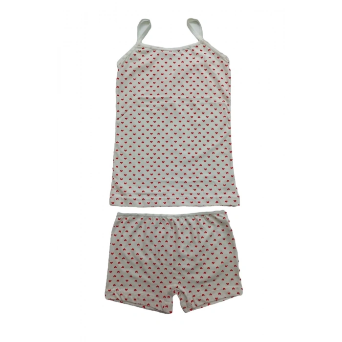 Kız Çocuk Atlet Boxer Takımı Pamuklu