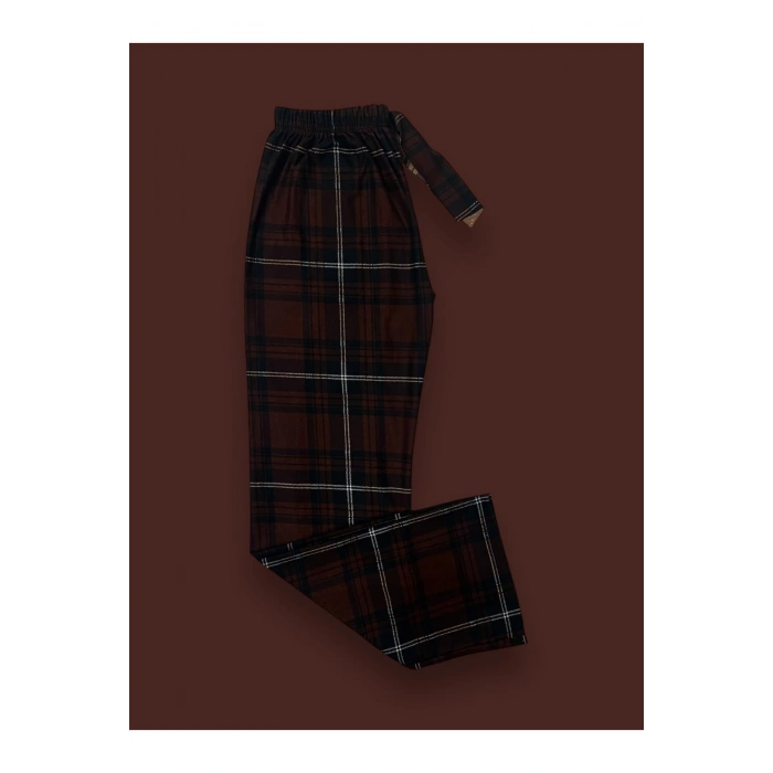 İpeksi Dokulu Süet Pijama Altı