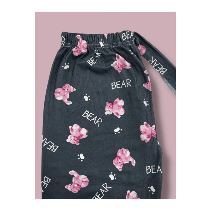 İpeksi Dokulu Süet Pijama Altı