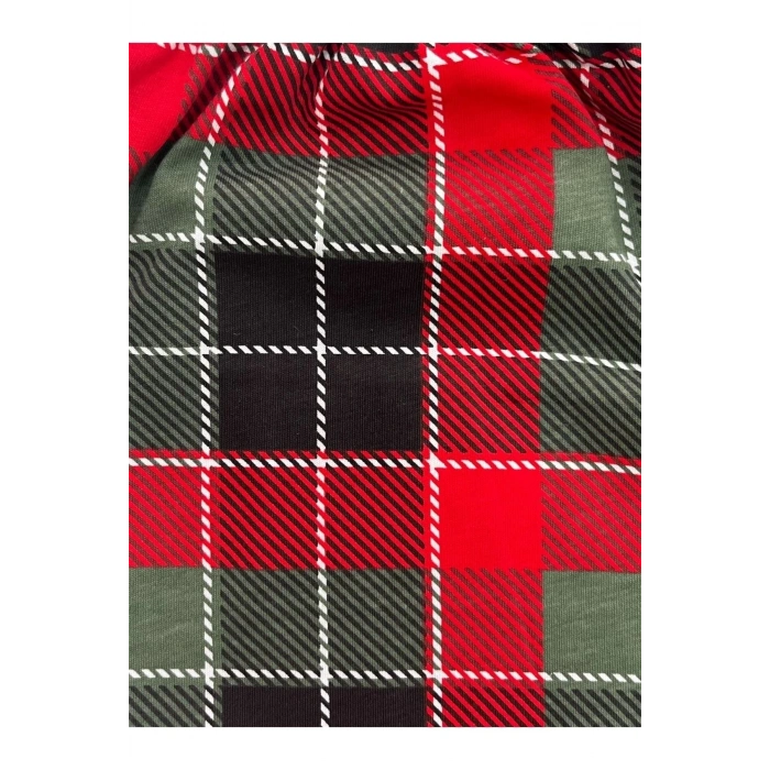 Ekose Desenli Beli Lastikli Unisex Pijama Altı