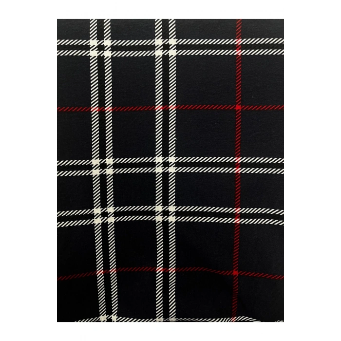 Ekose Desenli Beli Lastikli Unisex Pijama Altı