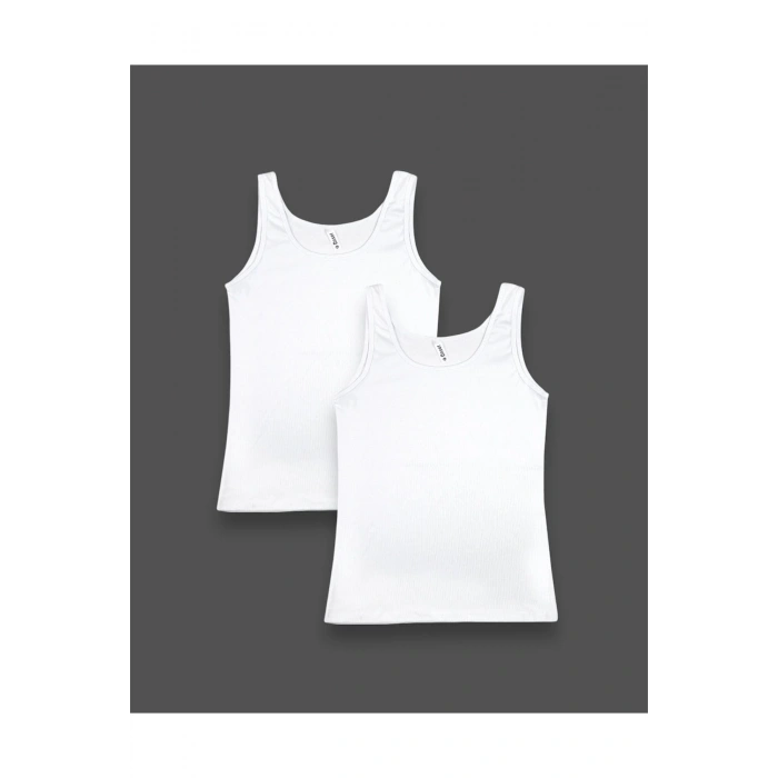 İnce Fitilli Kalın Askılı Pamuklu Kadın Atlet