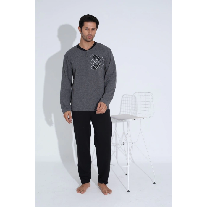 Uzun Kollu Erkek Pijama Takımı