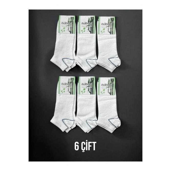 Pamuklu Patik/Bilek/Kısa Kadın Çorap 6lı