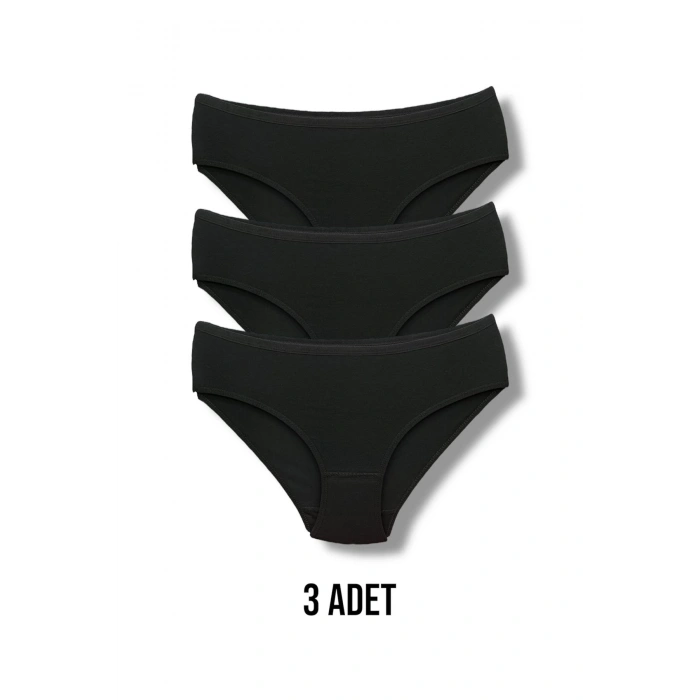 Yüksek Kalite Penye Kadın Bikini Külot 3lü