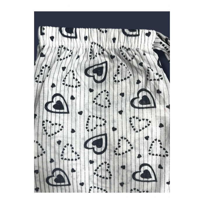 Desenli Penye Kadın Şort Pijama