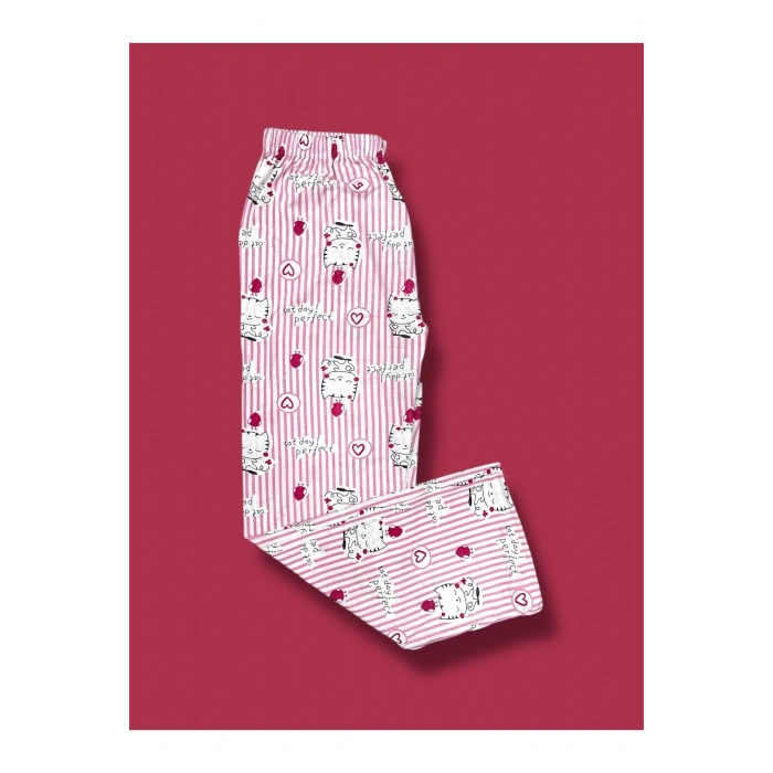 Desenli Penye Kadın Pijama Altı