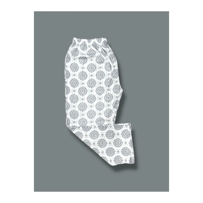 Desenli Penye Kadın Pijama Altı