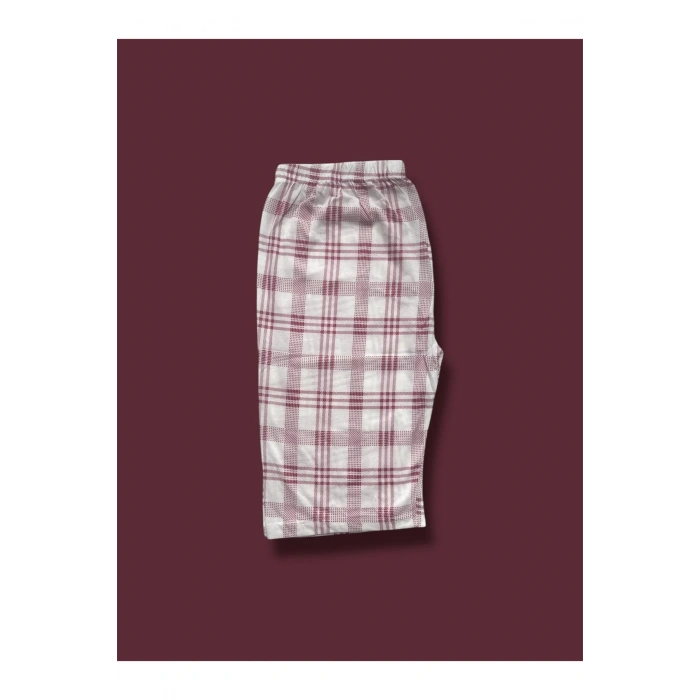 Desenli Penye Diz Altı Büyük Beden Anne Kadın Kapri