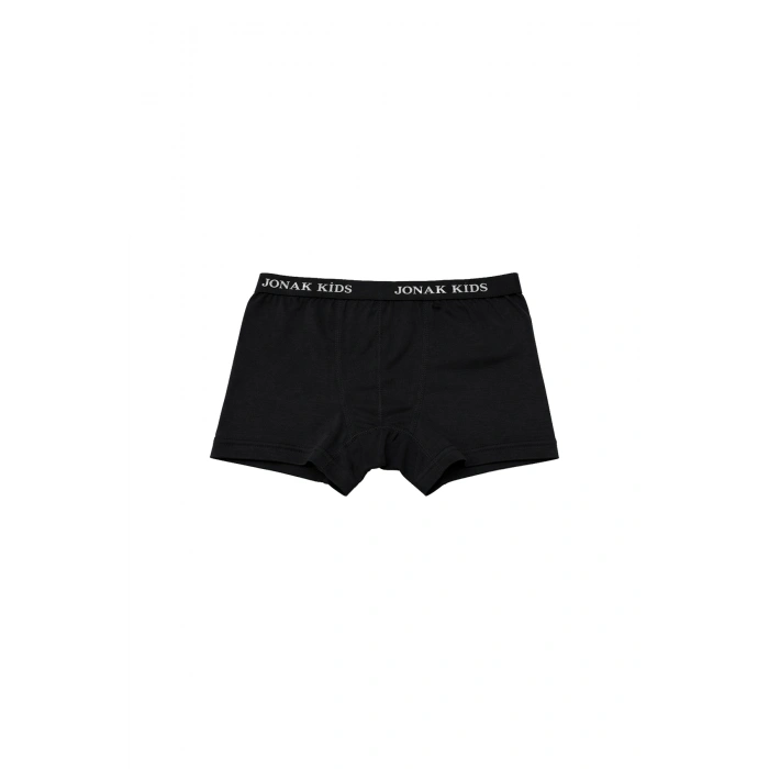 Pamuklu Likralı Erkek Çocuk Boxer 6lı Paket - Siyah & Gri