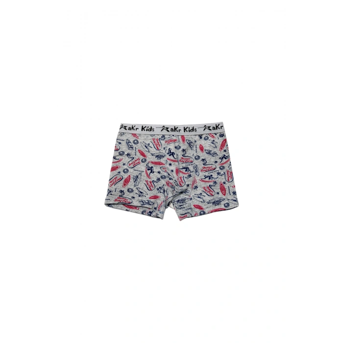 Pamuklu Likralı Erkek Çocuk Boxer 6lı Paket - Karışık Renkli