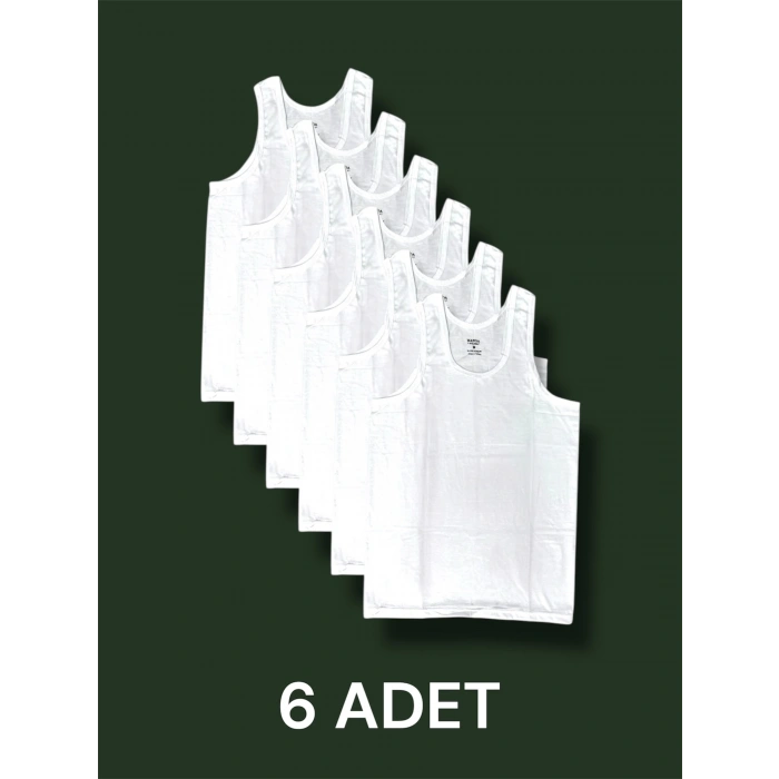 Askılı Erkek Atlet Pamuklu 6lı Paket