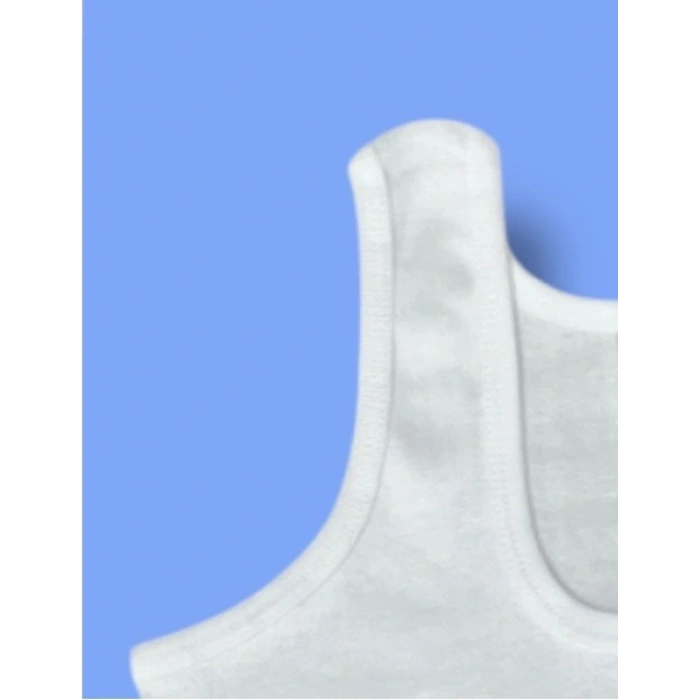 Ekonomik Erkek Çocuk Pamuklu Atlet 3lü Paket - Beyaz