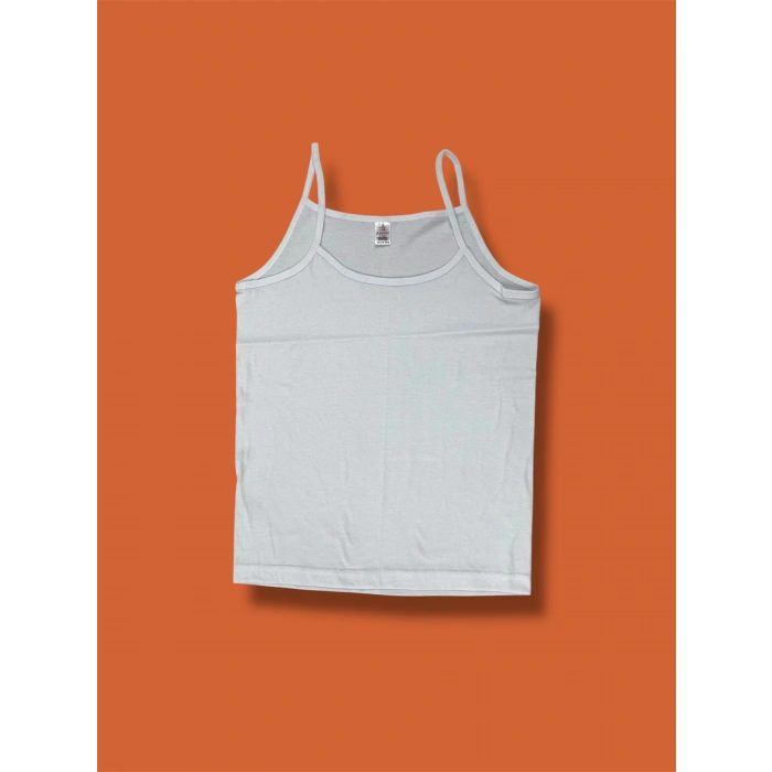 Ekonomik İnce Askılı Kız Çocuk Pamuklu Atlet 6lı Paket