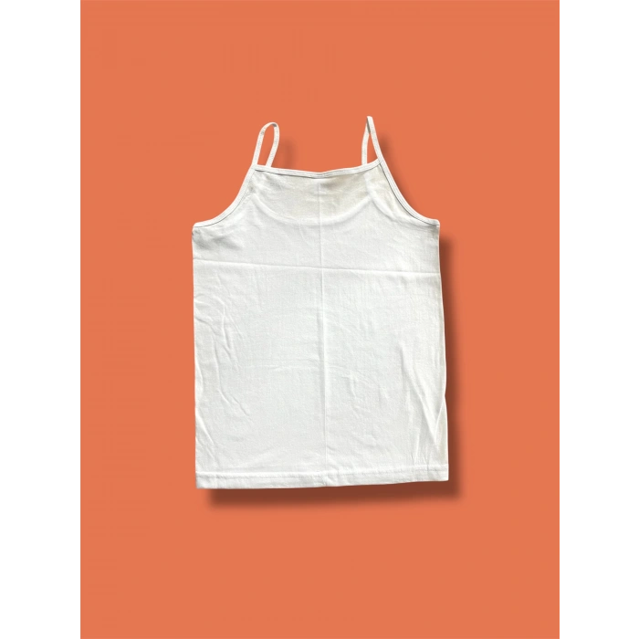 Ekonomik İnce Askılı Kız Çocuk Pamuklu Atlet 6lı Paket