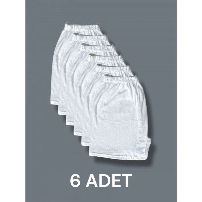 Pamuklu Arjantin Paçalı Erkek Boxer 6lı