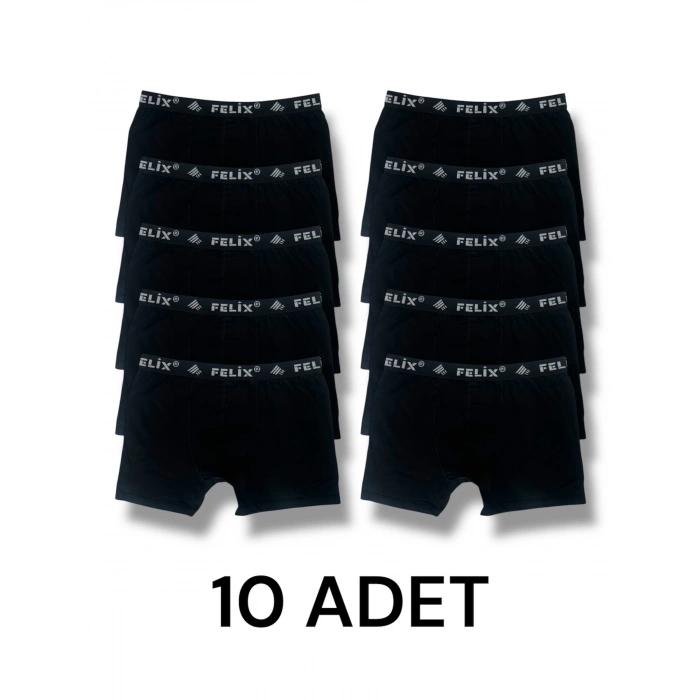 Pamuklu Likralı Erkek Boxer 10lu Paket