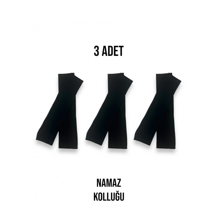 Penye Namaz Kolluğu 3 Çift - Siyah