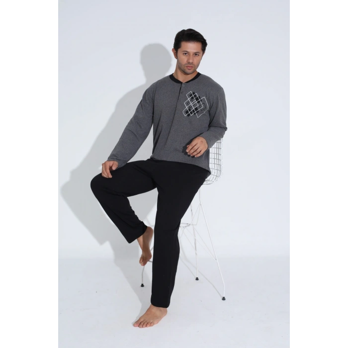 Uzun Kollu Erkek Pijama Takımı