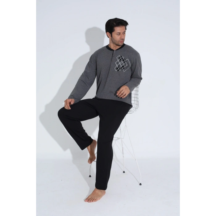 Uzun Kollu Erkek Pijama Takımı