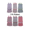 Kız Çocuk Atlet Boxer Takımı Pamuklu 5Li Paket