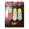 Pamuklu Kabartmalı Patik/Bilek/Kısa Kadın Çorap 3lü