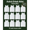 Askılı Erkek Atlet Pamuklu 12li Paket