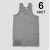 Ekonomik Erkek Çocuk Pamuklu Atlet 6lı Paket - Gri